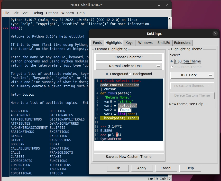 IDLE IDE from Python