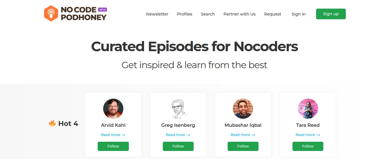 NoCode Podhoney - NoCode Podcast
