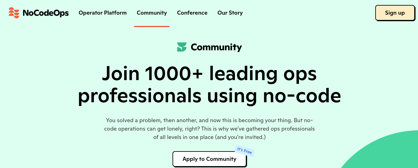 NoCodeOps - No Code Community
