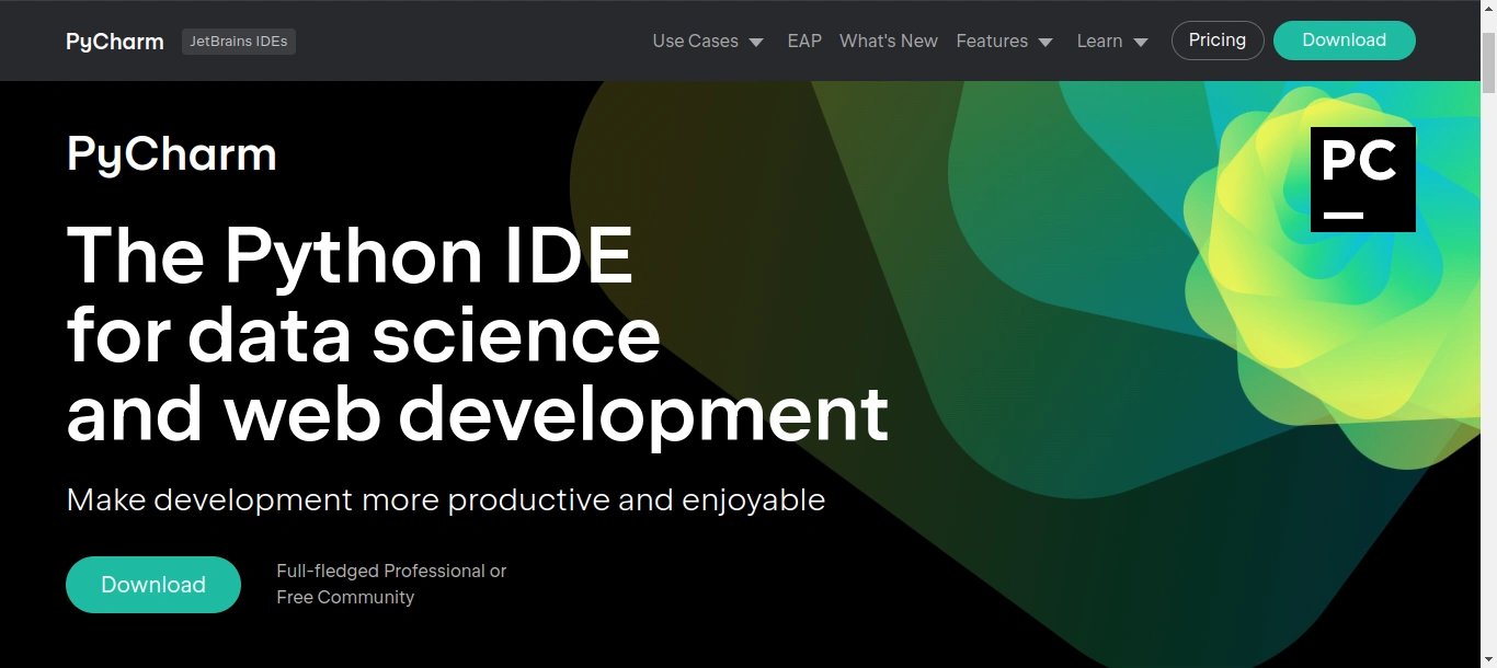 Pycharm- IDE for software development