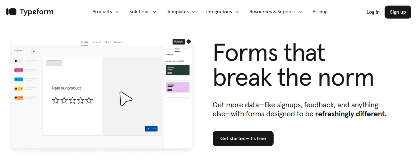 Typeform - No-Code Online Form Builder